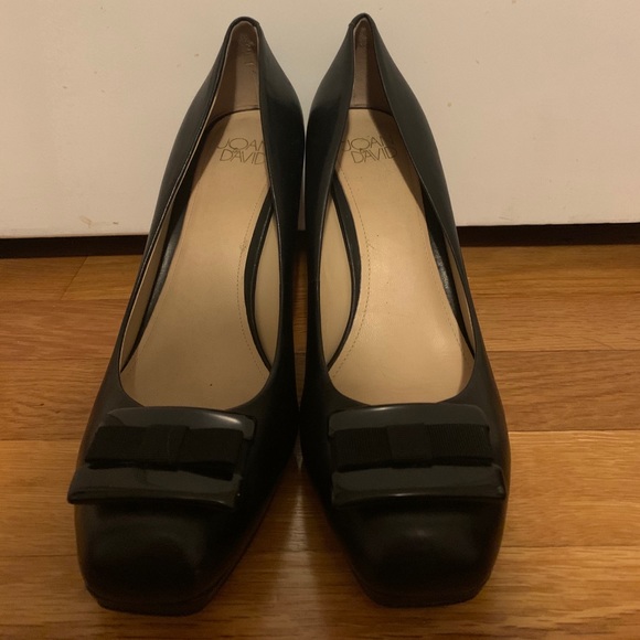 real leather Joan David black heals - Picture 1 of 8